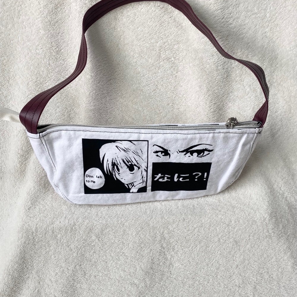 Sonny Bunny‎ Shop Anime Manga Graphic Shoulder Bag Womens Small White Maroon